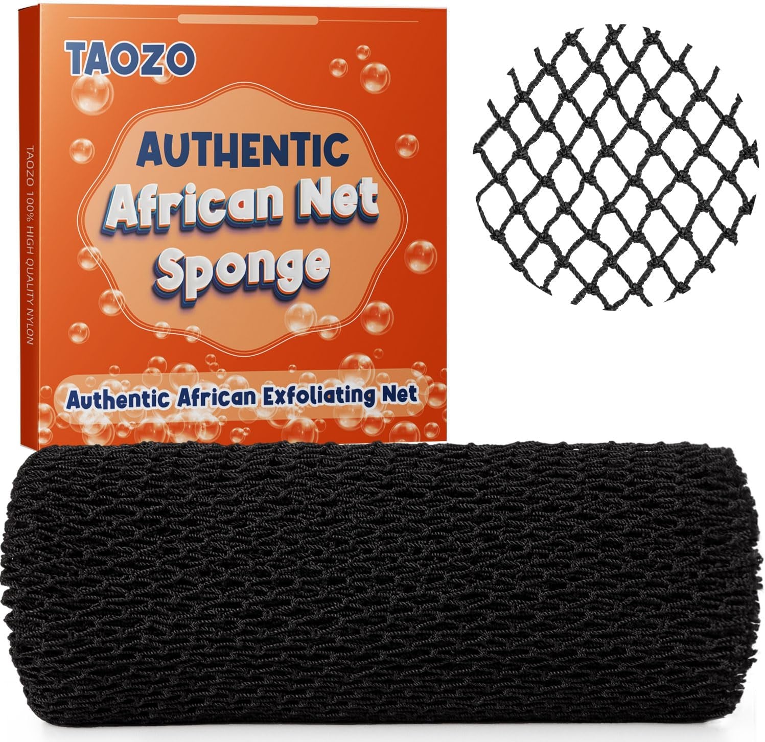 Experience the Ultimate Clean with the Authentic African Exfoliating Net Sponge - Long Lasting, Quick-Dry Bath Scrubber for All Body Areas