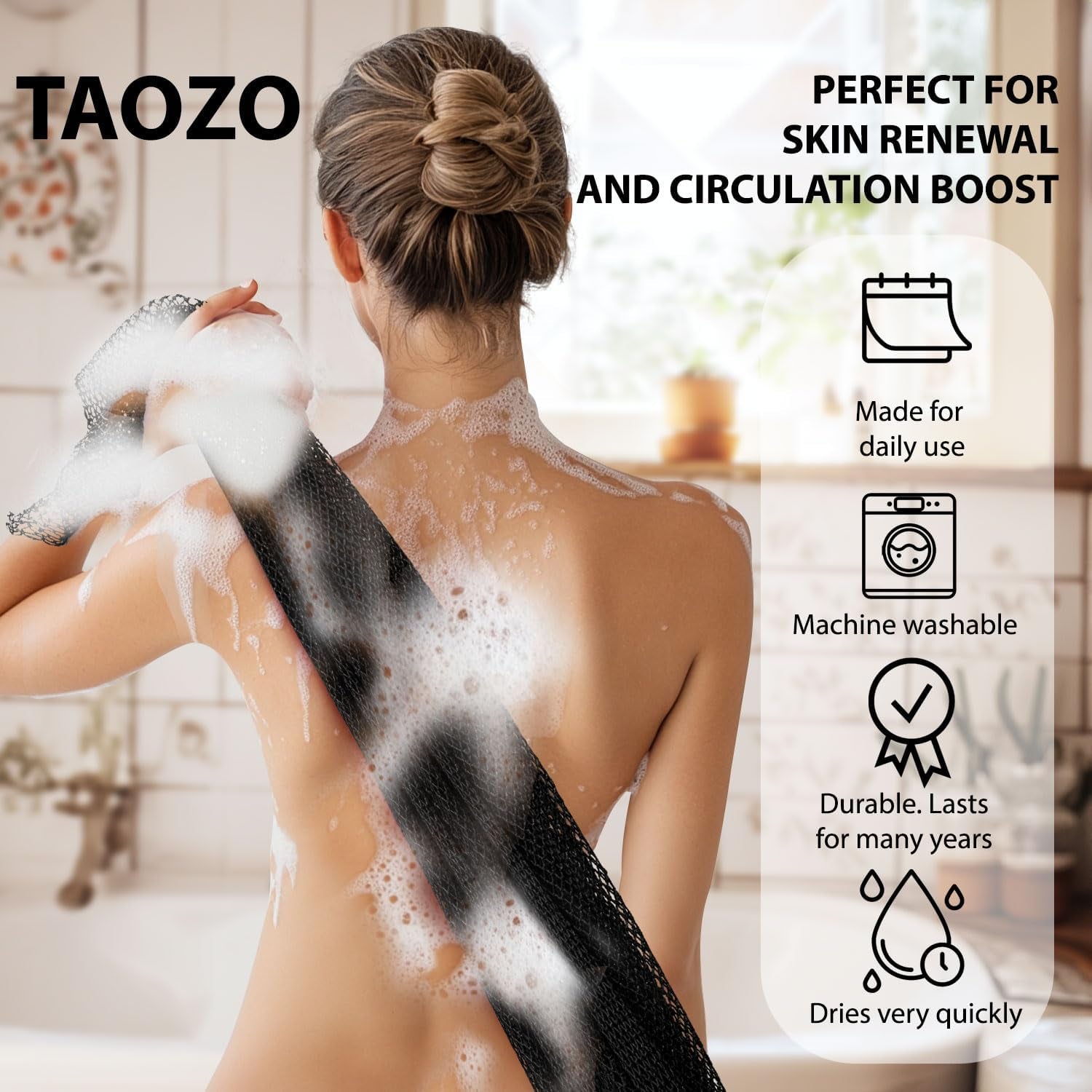 Experience the Ultimate Clean with the Authentic African Exfoliating Net Sponge - Long Lasting, Quick-Dry Bath Scrubber for All Body Areas